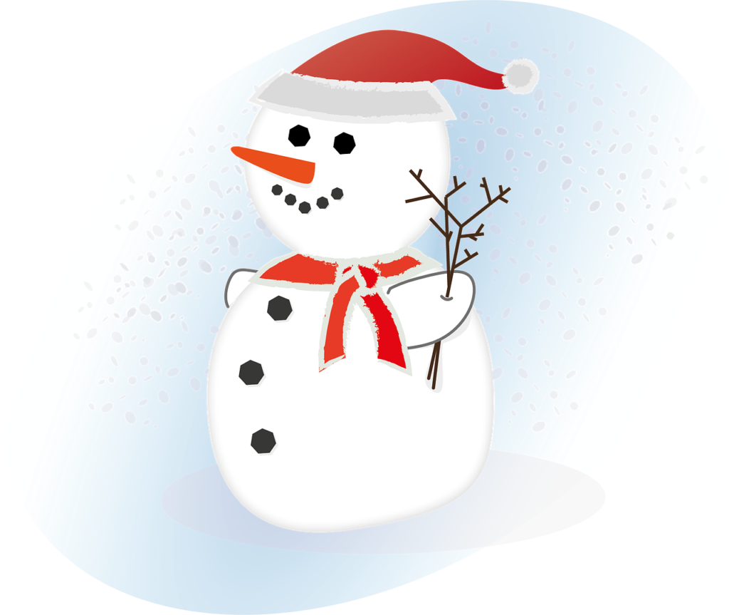 Snehuliak (Zdroj: https://pixabay.com/en/snowman-snow-winter-season-xmas-547464/)